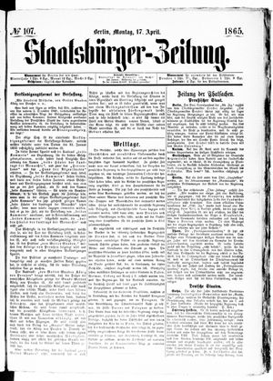 Staatsbürger-Zeitung vom 17.04.1865