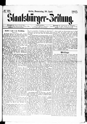 Staatsbürger-Zeitung on Apr 20, 1865