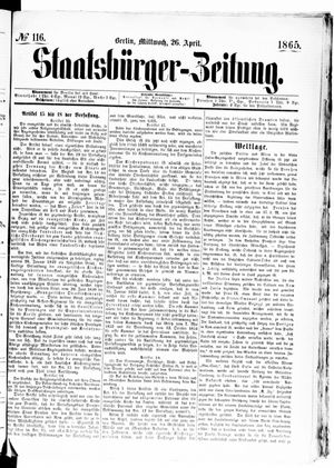 Staatsbürger-Zeitung vom 26.04.1865
