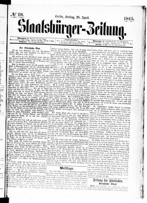 Staatsbürger-Zeitung vom 28.04.1865