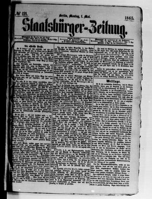 Staatsbürger-Zeitung vom 01.05.1865