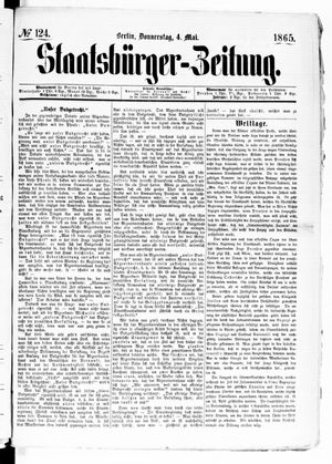 Staatsbürger-Zeitung on May 4, 1865