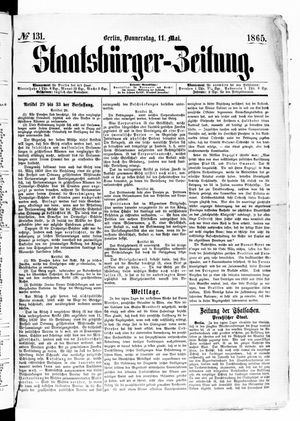 Staatsbürger-Zeitung vom 11.05.1865