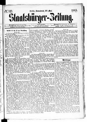 Staatsbürger-Zeitung vom 20.05.1865
