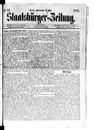 Staatsbürger-Zeitung vom 31.05.1865