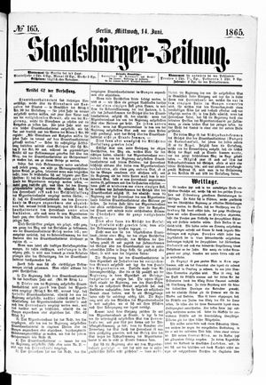 Staatsbürger-Zeitung vom 14.06.1865
