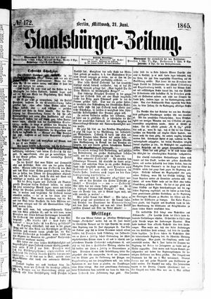Staatsbürger-Zeitung vom 21.06.1865