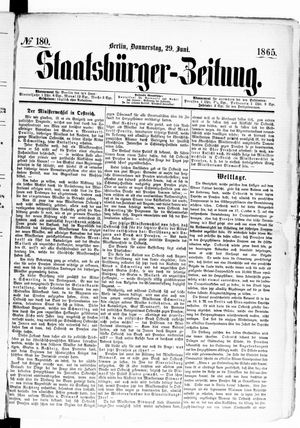 Staatsbürger-Zeitung vom 29.06.1865