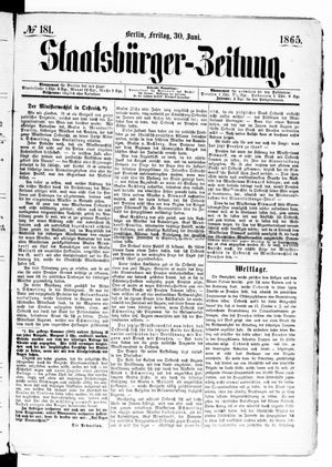 Staatsbürger-Zeitung vom 30.06.1865