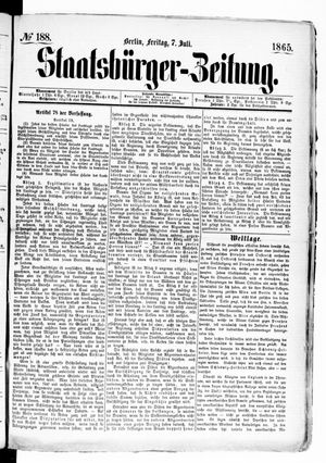 Staatsbürger-Zeitung vom 07.07.1865