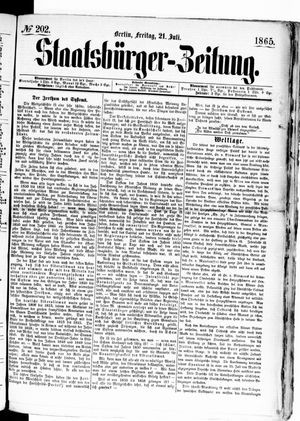 Staatsbürger-Zeitung vom 21.07.1865