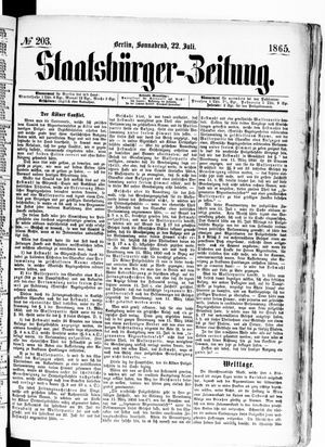 Staatsbürger-Zeitung vom 22.07.1865