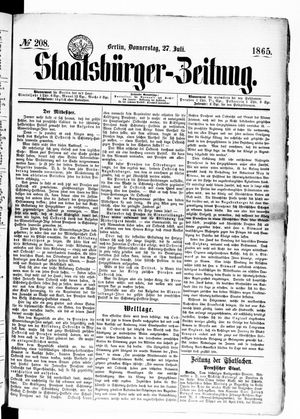 Staatsbürger-Zeitung vom 27.07.1865