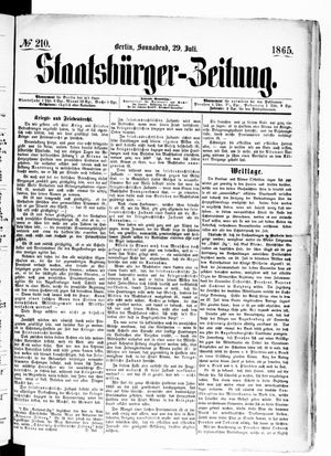 Staatsbürger-Zeitung vom 29.07.1865