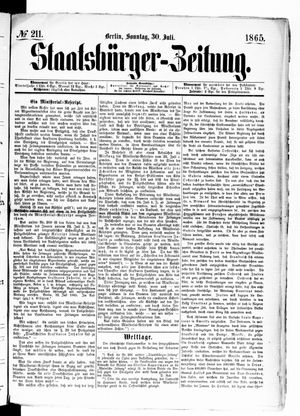 Staatsbürger-Zeitung on Jul 30, 1865