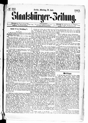 Staatsbürger-Zeitung vom 31.07.1865