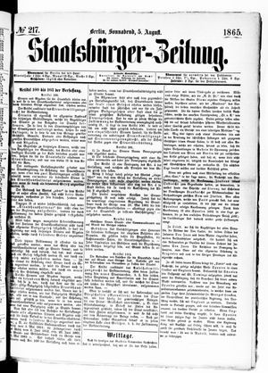 Staatsbürger-Zeitung on Aug 5, 1865