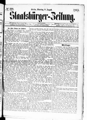 Staatsbürger-Zeitung vom 08.08.1865