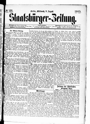 Staatsbürger-Zeitung on Aug 9, 1865