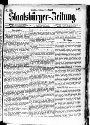 Staatsbürger-Zeitung vom 11.08.1865