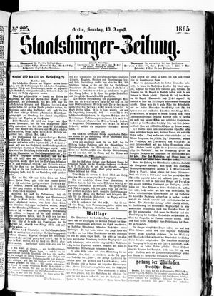 Staatsbürger-Zeitung vom 13.08.1865
