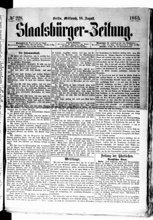 Staatsbürger-Zeitung on Aug 16, 1865