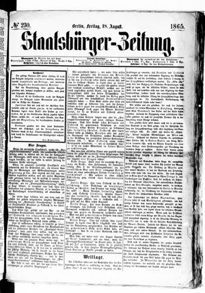 Staatsbürger-Zeitung vom 18.08.1865