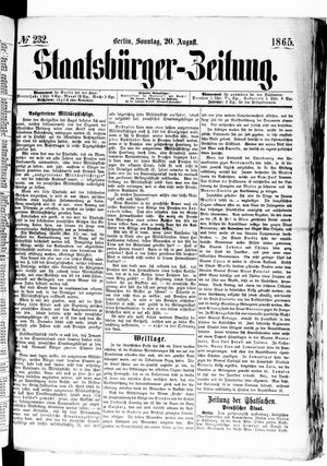 Staatsbürger-Zeitung on Aug 20, 1865