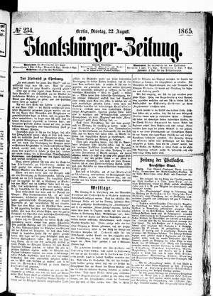 Staatsbürger-Zeitung on Aug 22, 1865
