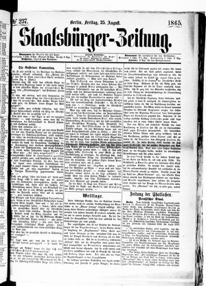 Staatsbürger-Zeitung vom 25.08.1865
