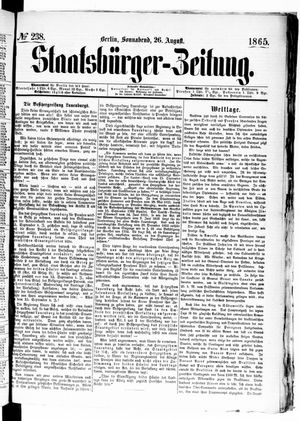 Staatsbürger-Zeitung vom 26.08.1865