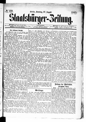 Staatsbürger-Zeitung vom 27.08.1865