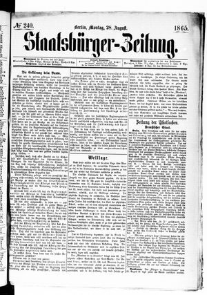 Staatsbürger-Zeitung vom 28.08.1865