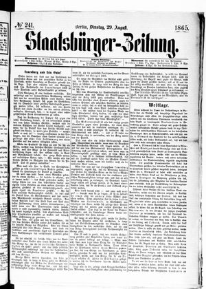 Staatsbürger-Zeitung vom 29.08.1865
