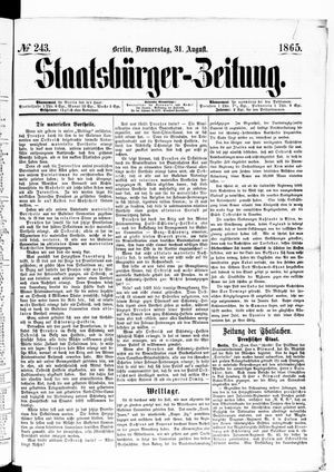 Staatsbürger-Zeitung on Aug 31, 1865
