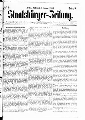 Staatsbürger-Zeitung on Jan 3, 1866