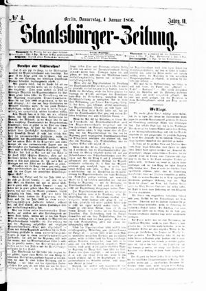 Staatsbürger-Zeitung vom 04.01.1866