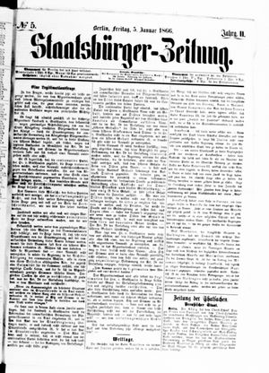 Staatsbürger-Zeitung on Jan 5, 1866