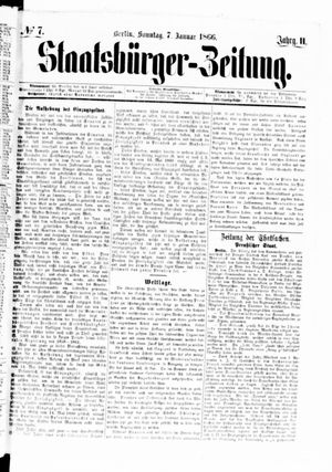 Staatsbürger-Zeitung vom 07.01.1866