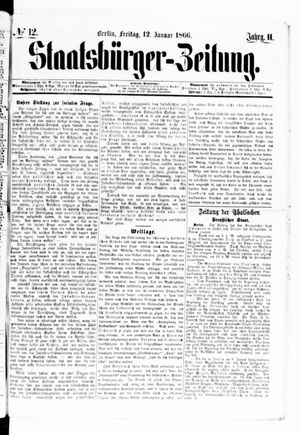 Staatsbürger-Zeitung vom 12.01.1866