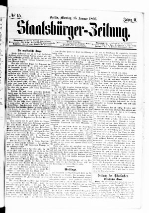 Staatsbürger-Zeitung vom 15.01.1866