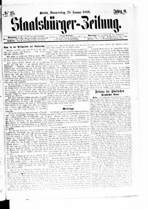Staatsbürger-Zeitung vom 25.01.1866