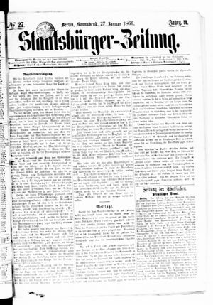 Staatsbürger-Zeitung on Jan 27, 1866