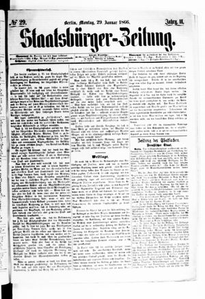 Staatsbürger-Zeitung on Jan 29, 1866