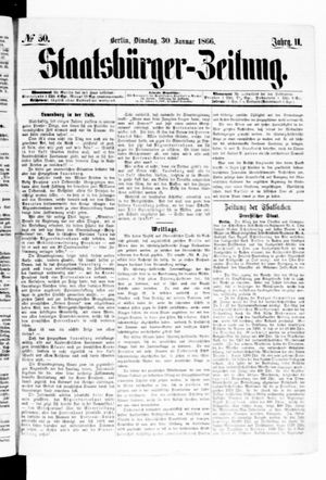 Staatsbürger-Zeitung on Jan 30, 1866