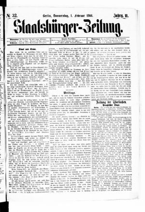 Staatsbürger-Zeitung vom 01.02.1866