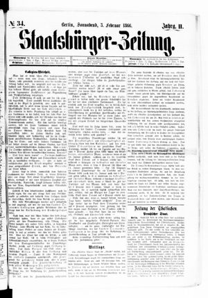 Staatsbürger-Zeitung vom 03.02.1866