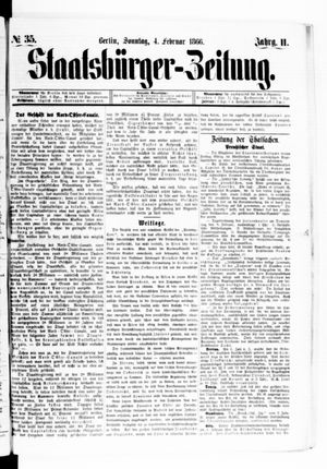 Staatsbürger-Zeitung on Feb 4, 1866