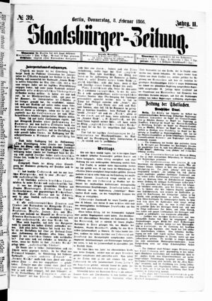 Staatsbürger-Zeitung on Feb 8, 1866