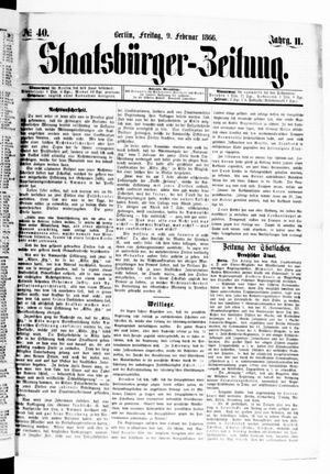 Staatsbürger-Zeitung vom 09.02.1866